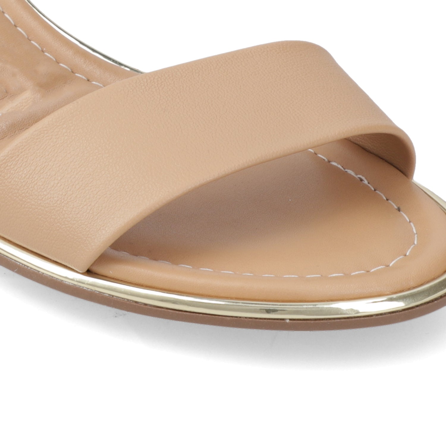 Sandalia Taco Ancho Medio Café Claro Beira Rio Ecocuero 35 / Café Claro