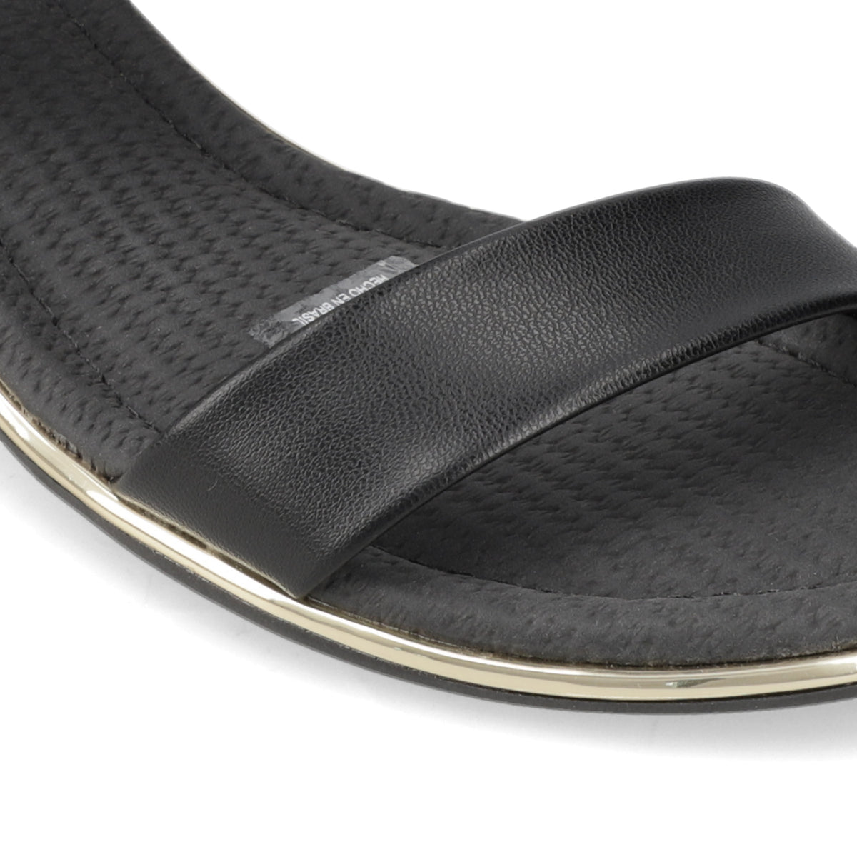 Sandalia Taco Ancho Medio Negro Beira Rio Ecocuero 35 / Negro