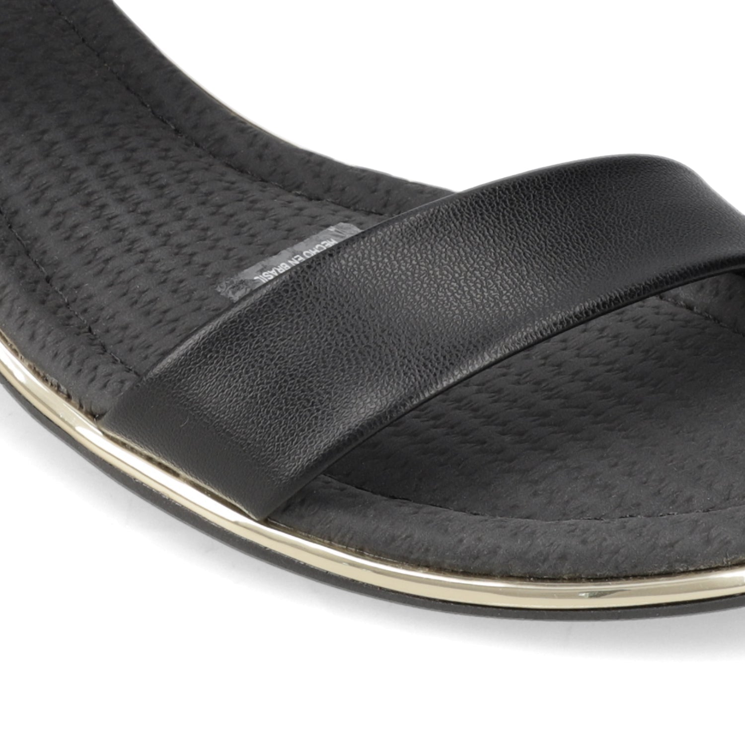 Sandalia Taco Ancho Medio Negro Beira Rio Ecocuero 35 / Negro