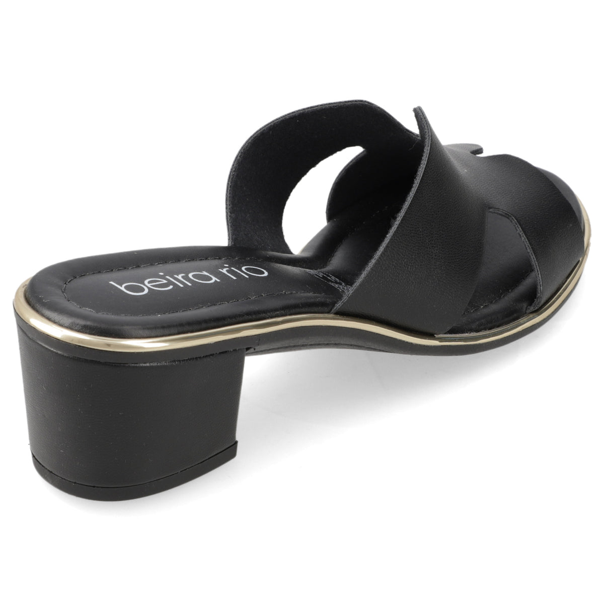 Sandalia Taco Ancho Medio Negro Beira Rio Ecocuero 35 / Negro