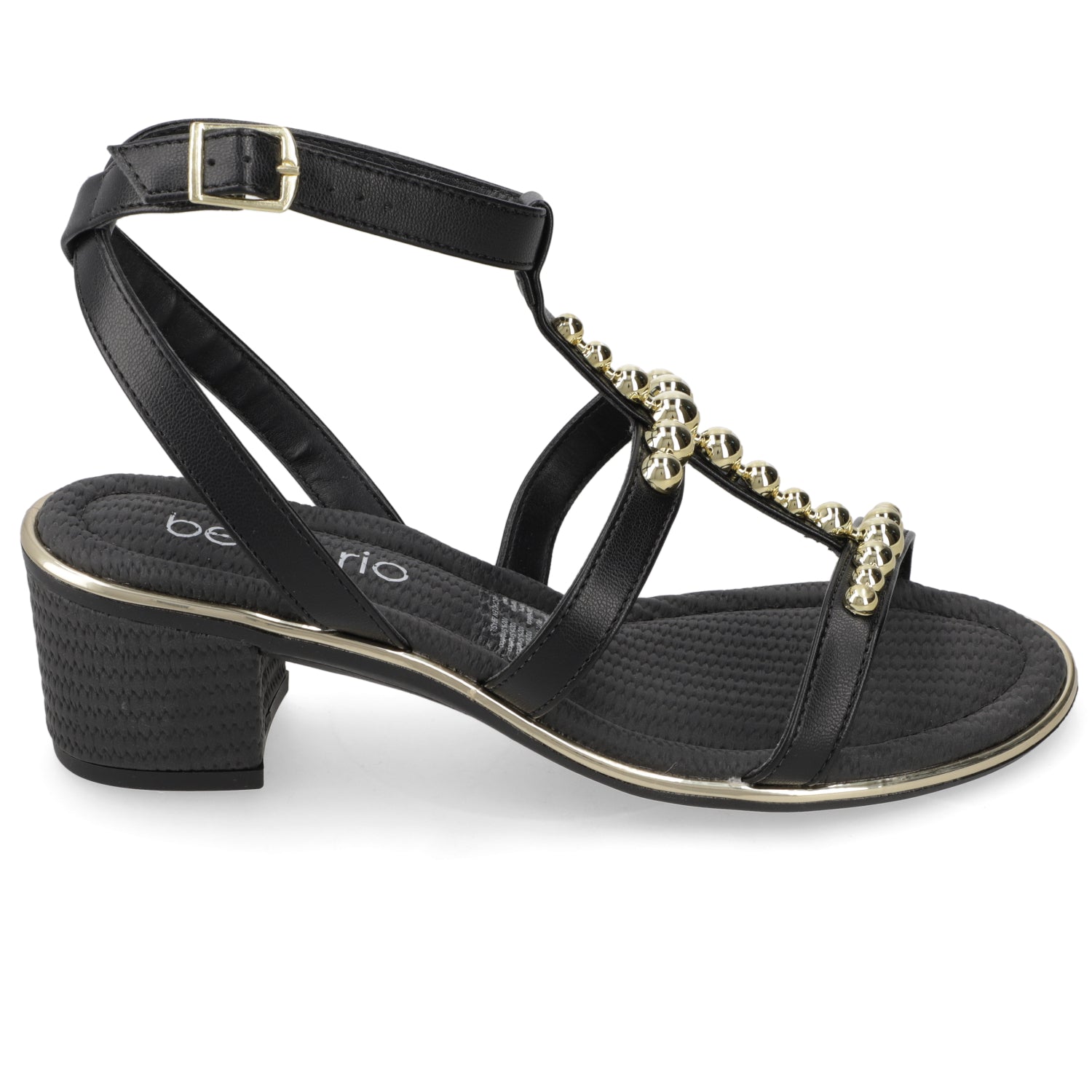 Sandalia Taco Ancho Medio Negro Beira Rio 35 / Negro