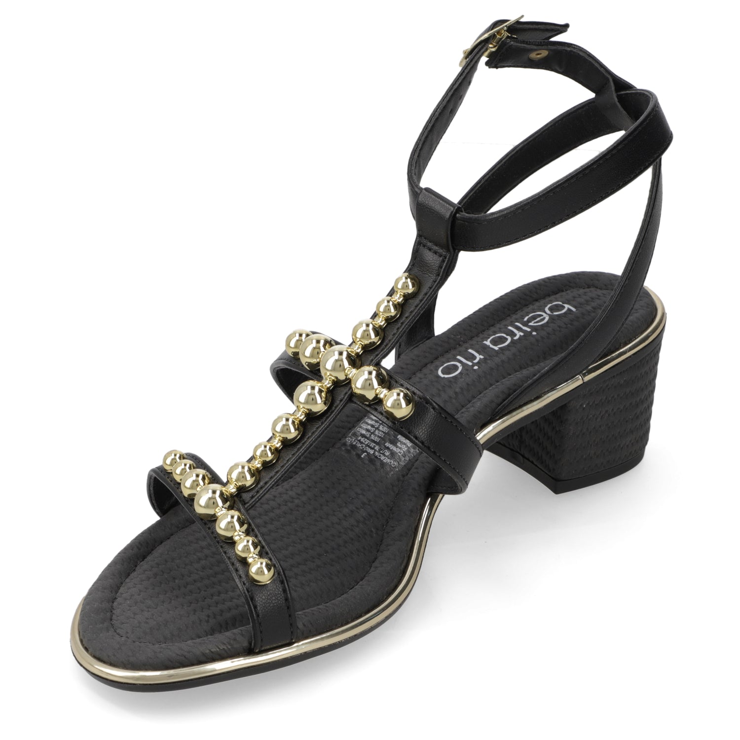 Sandalia Taco Ancho Medio Negro Beira Rio 35 / Negro