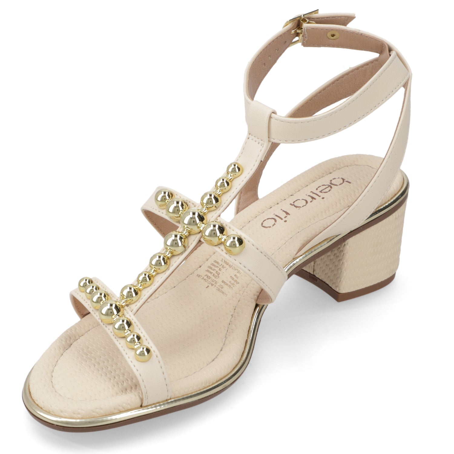 Sandalia Taco Ancho Medio Crema Beira Rio 35 / Crema