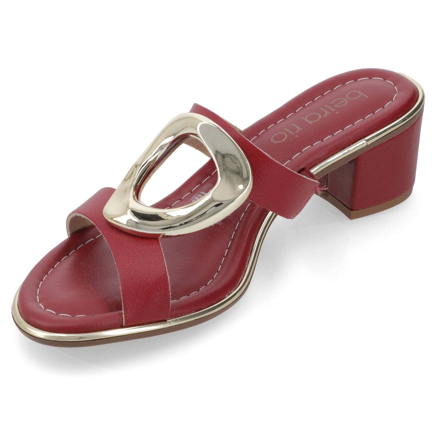 Sandalia Taco Ancho Medio Cereza Beira Rio 35 / Cereza