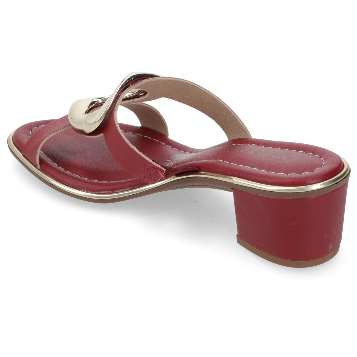 Sandalia Taco Ancho Medio Cereza Beira Rio 35 / Cereza