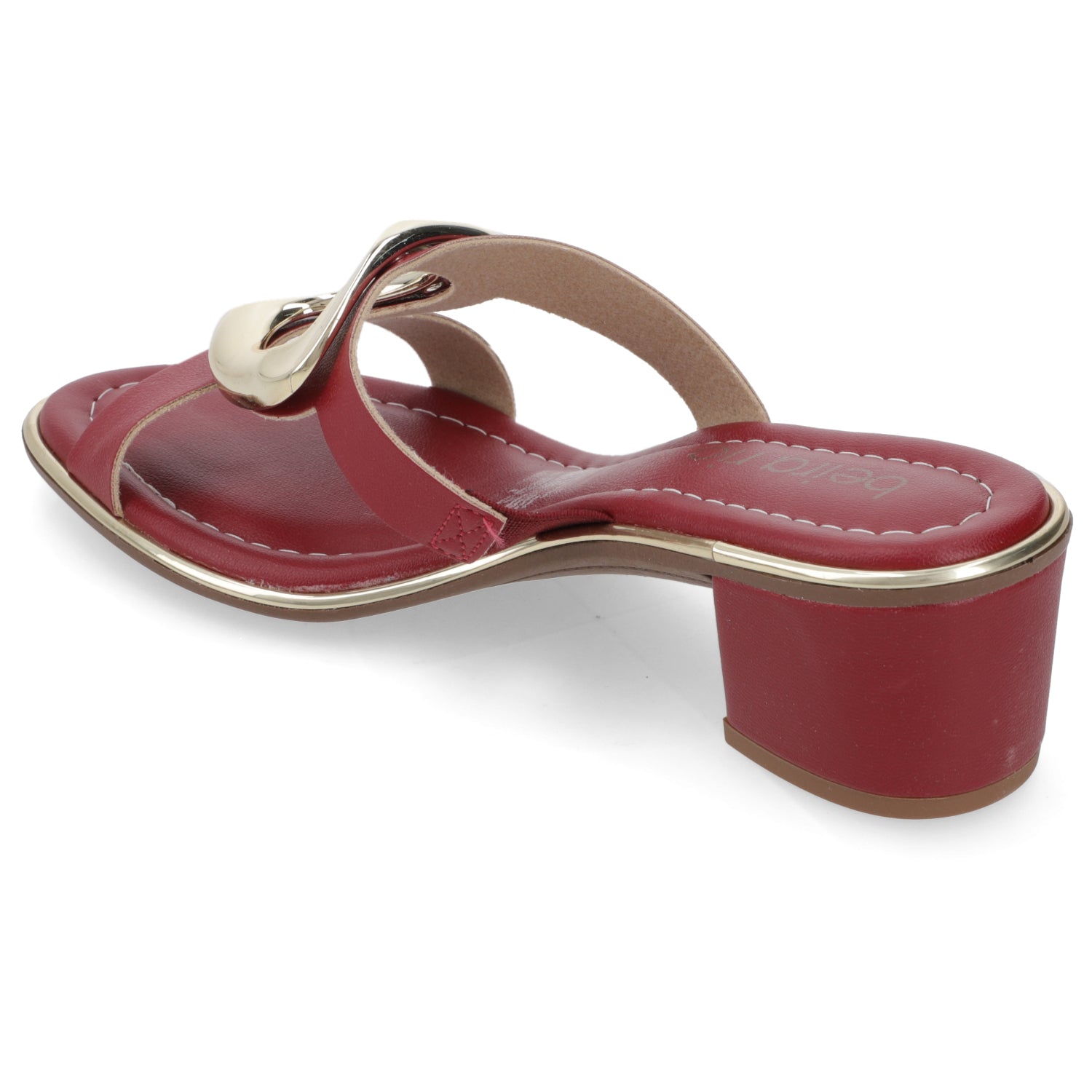 Sandalia Taco Ancho Medio Cereza Beira Rio 35 / Cereza