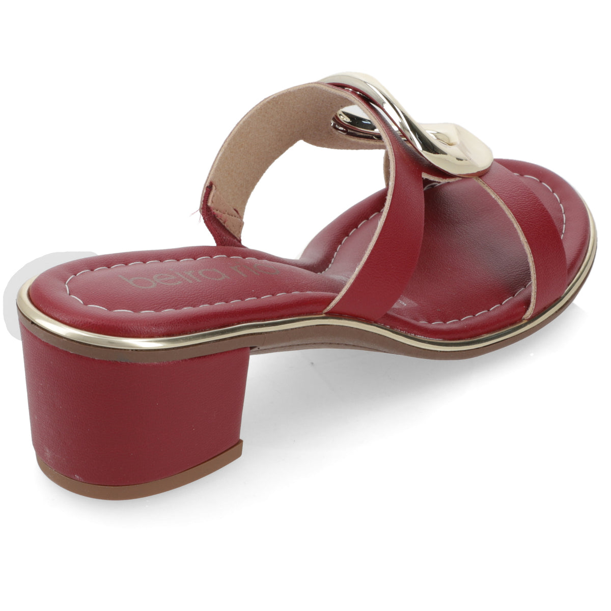 Sandalia Taco Ancho Medio Cereza Beira Rio 35 / Cereza