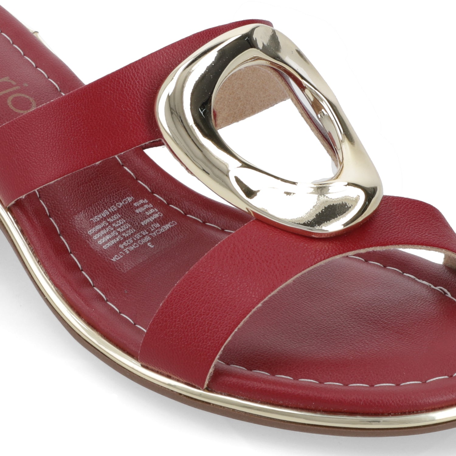 Sandalia Taco Ancho Medio Cereza Beira Rio 35 / Cereza