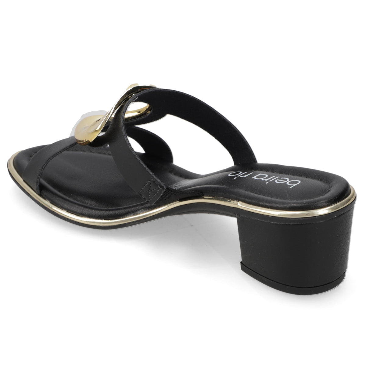 Sandalia Taco Ancho Medio Negro Beira Rio 35 / Negro
