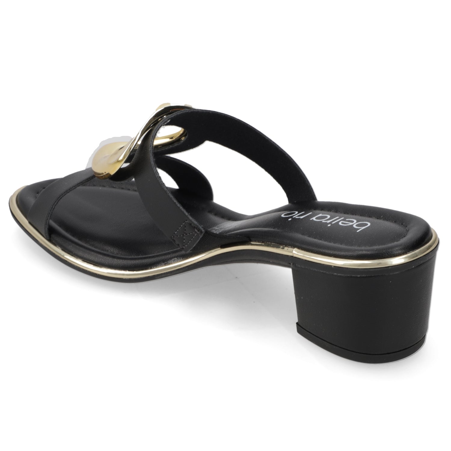 Sandalia Taco Ancho Medio Negro Beira Rio 35 / Negro