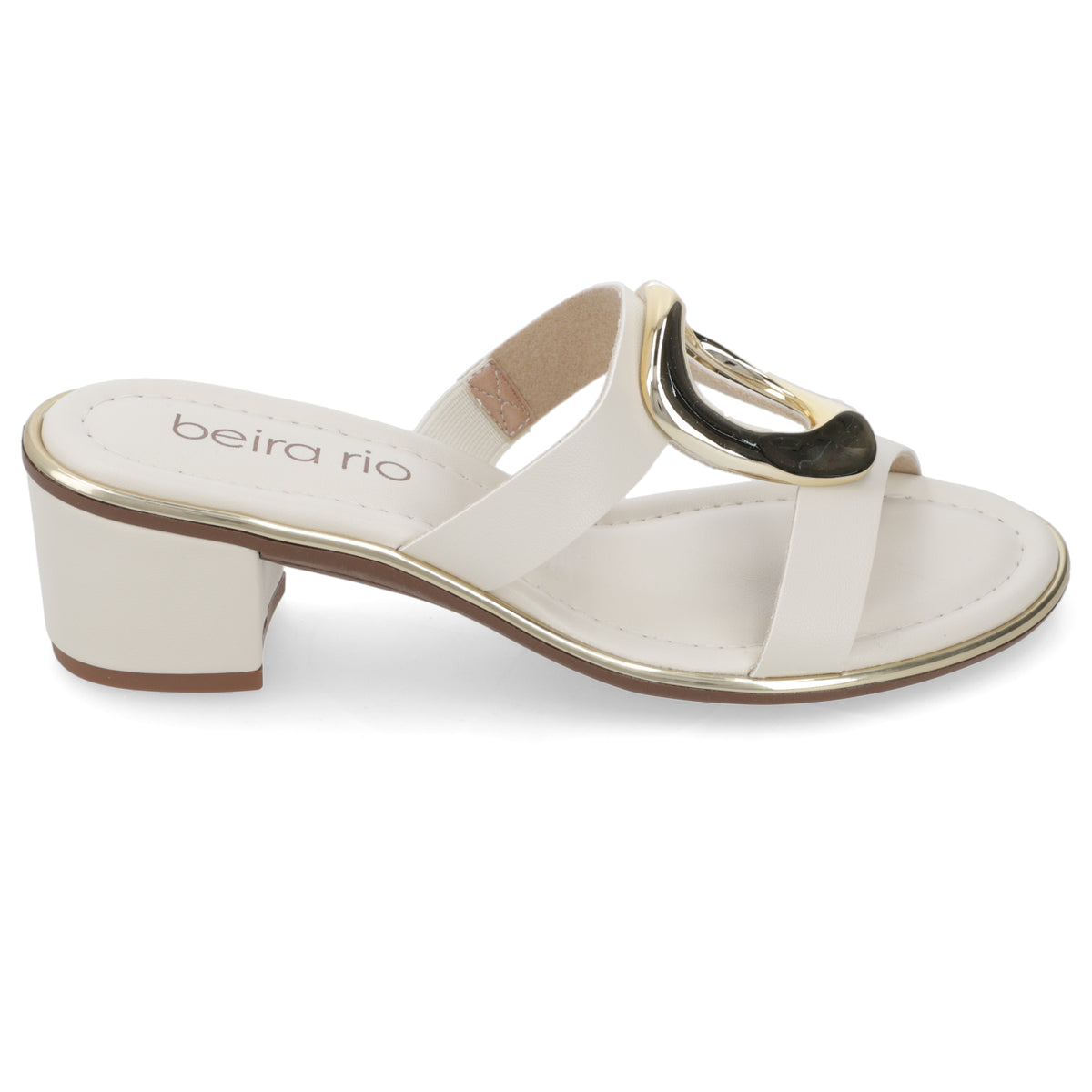 Sandalia Taco Ancho Medio Blanco OFF Beira Rio 35 / Blanco OFF