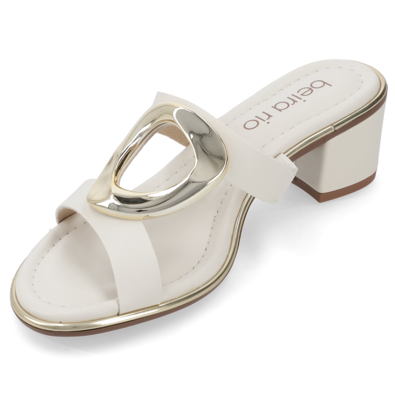 Sandalia Taco Ancho Medio Blanco OFF Beira Rio 35 / Blanco OFF