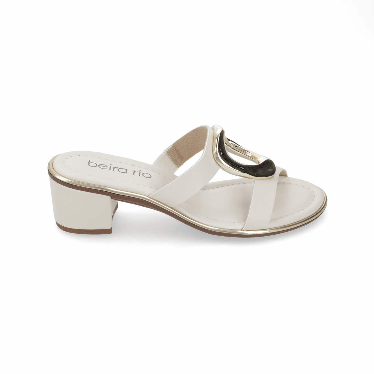 Sandalia Taco Ancho Medio Blanco OFF Beira Rio 35 / Blanco OFF