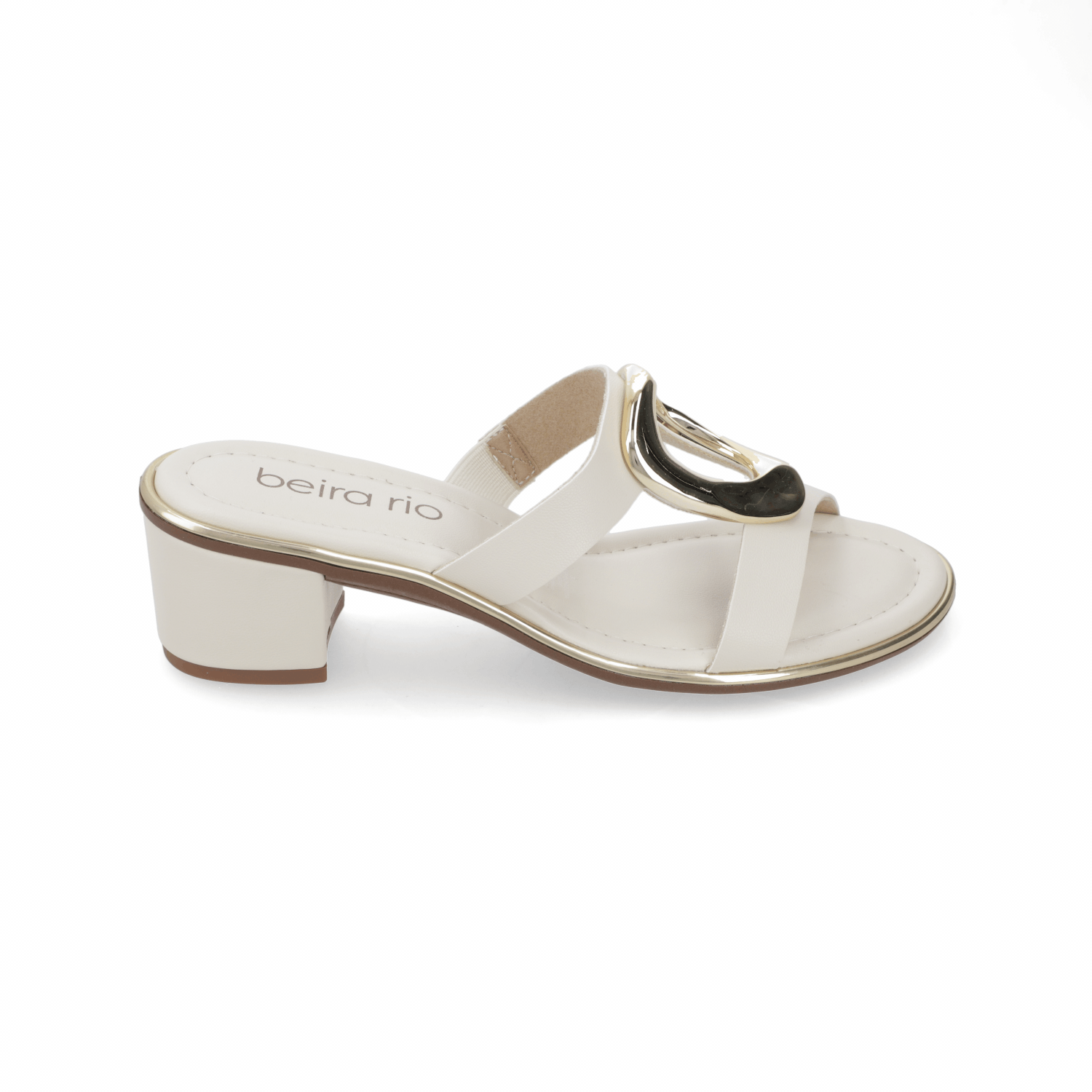 Sandalia Taco Ancho Medio Blanco OFF Beira Rio 35 / Blanco OFF