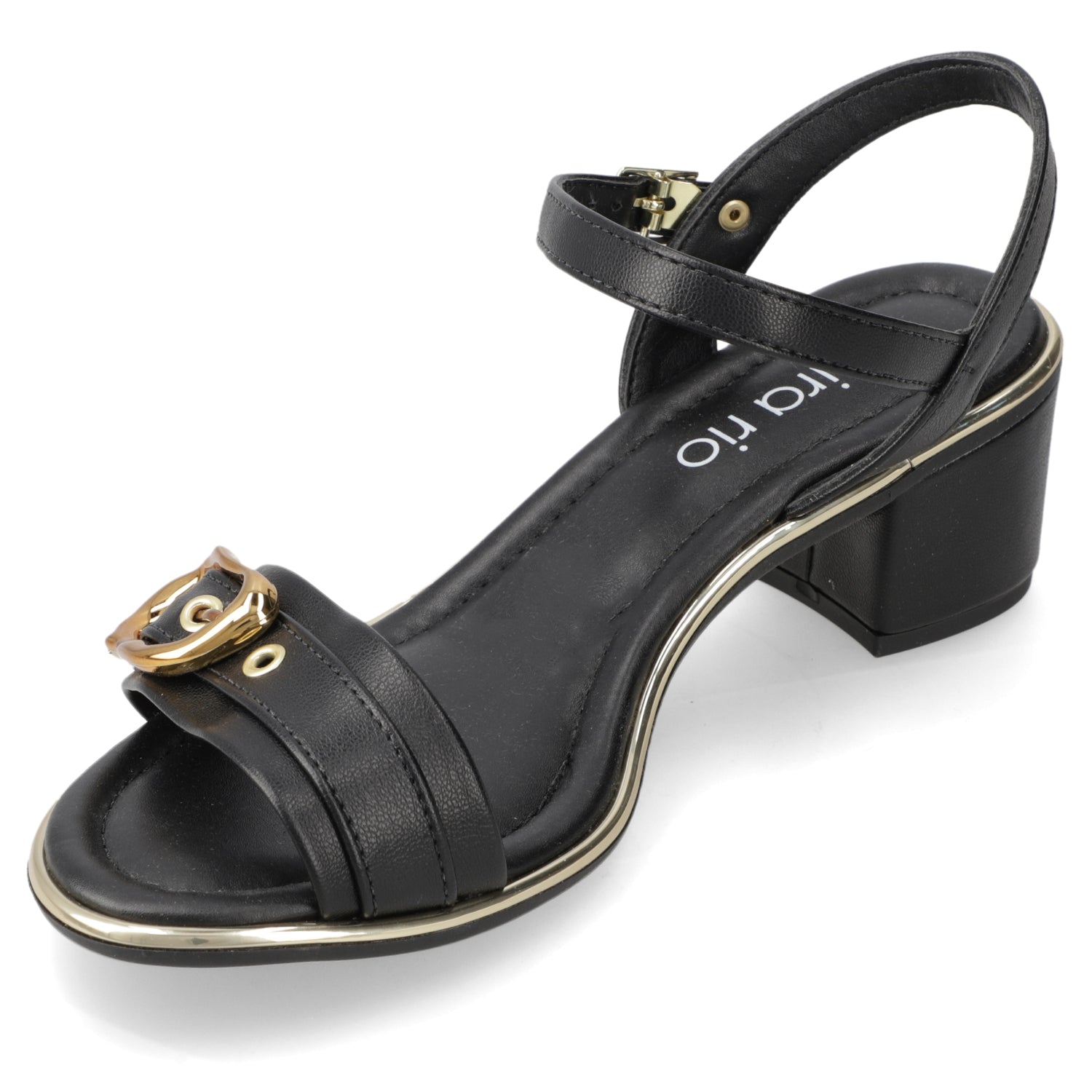 Sandalia Taco Ancho Medio Negro Beira Rio 35 / Negro