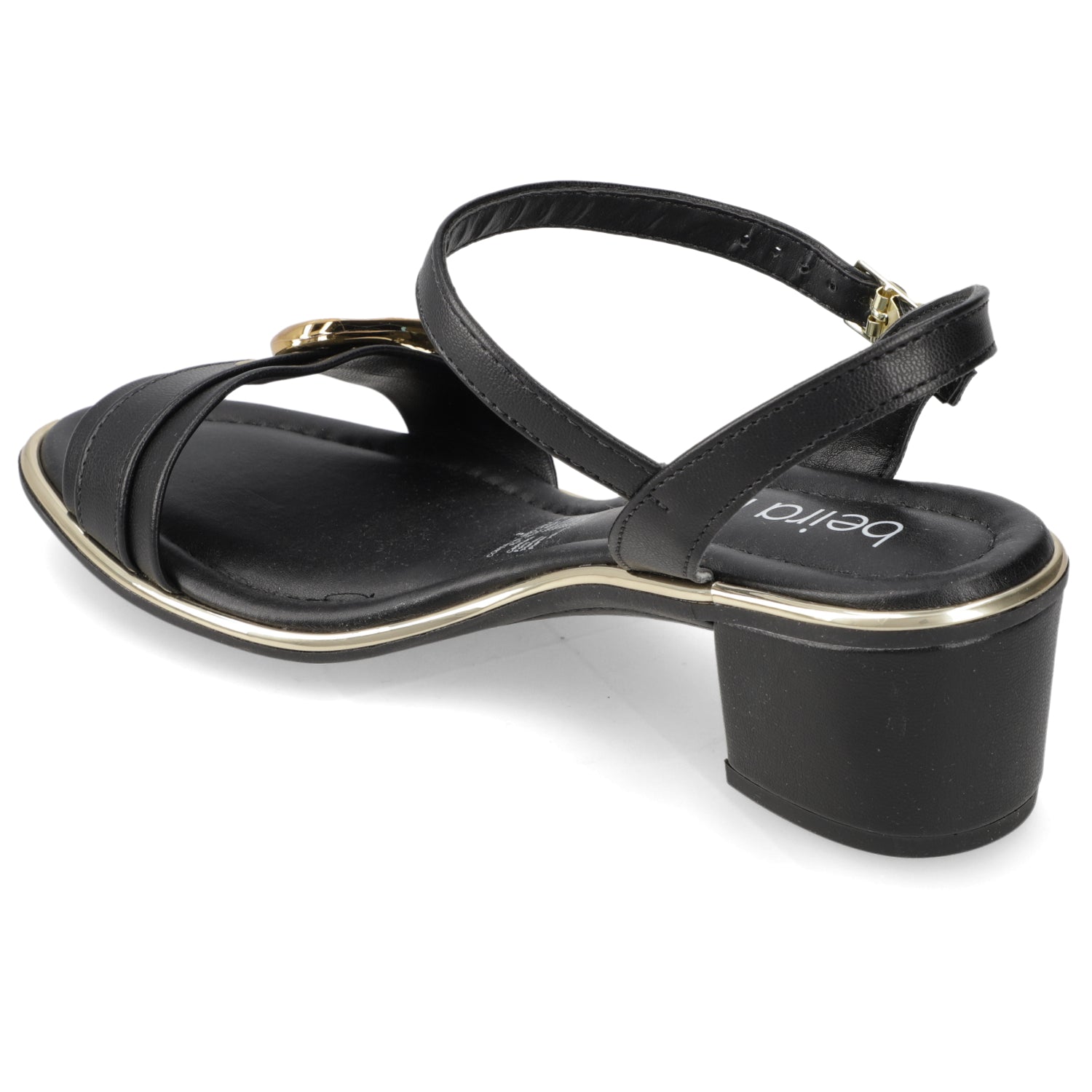 Sandalia Taco Ancho Medio Negro Beira Rio 35 / Negro