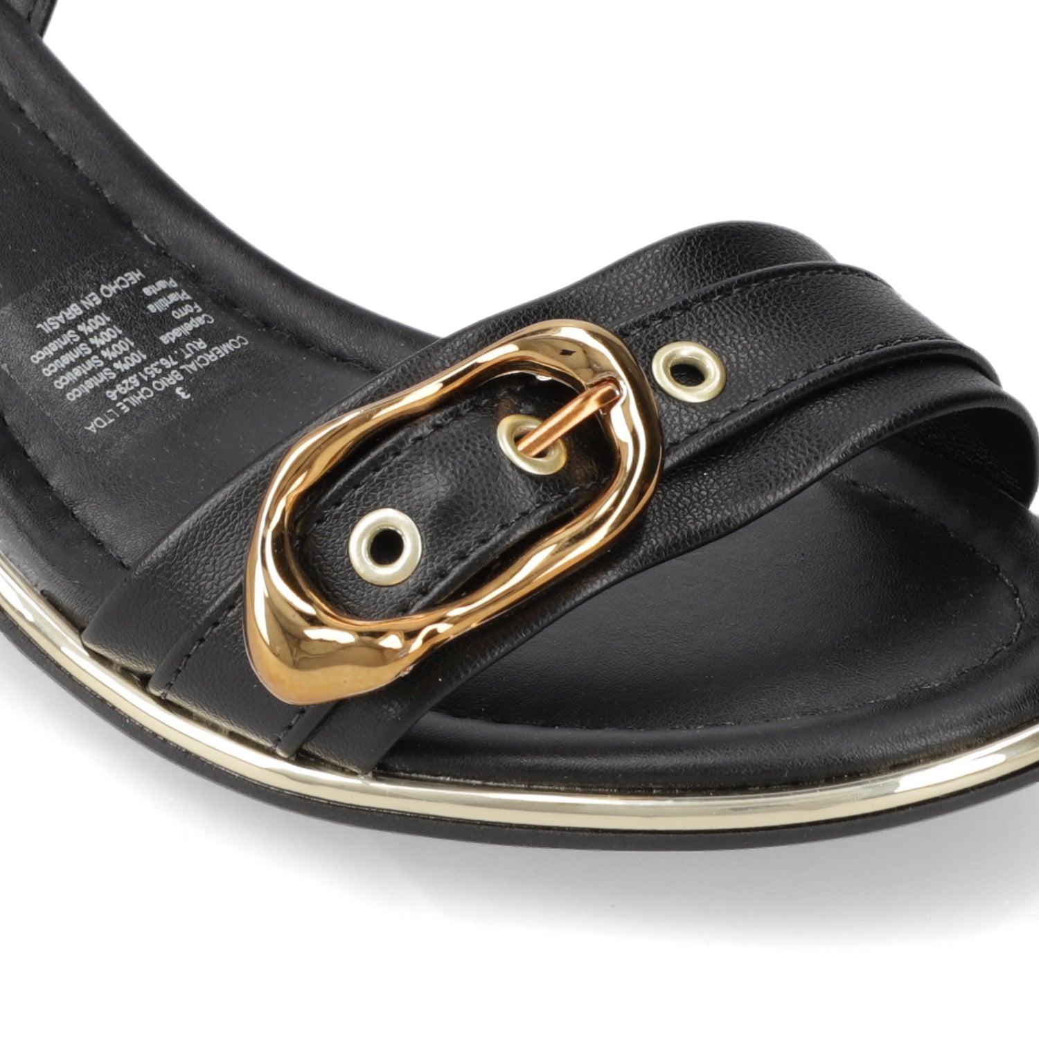 Sandalia Taco Ancho Medio Negro Beira Rio 35 / Negro