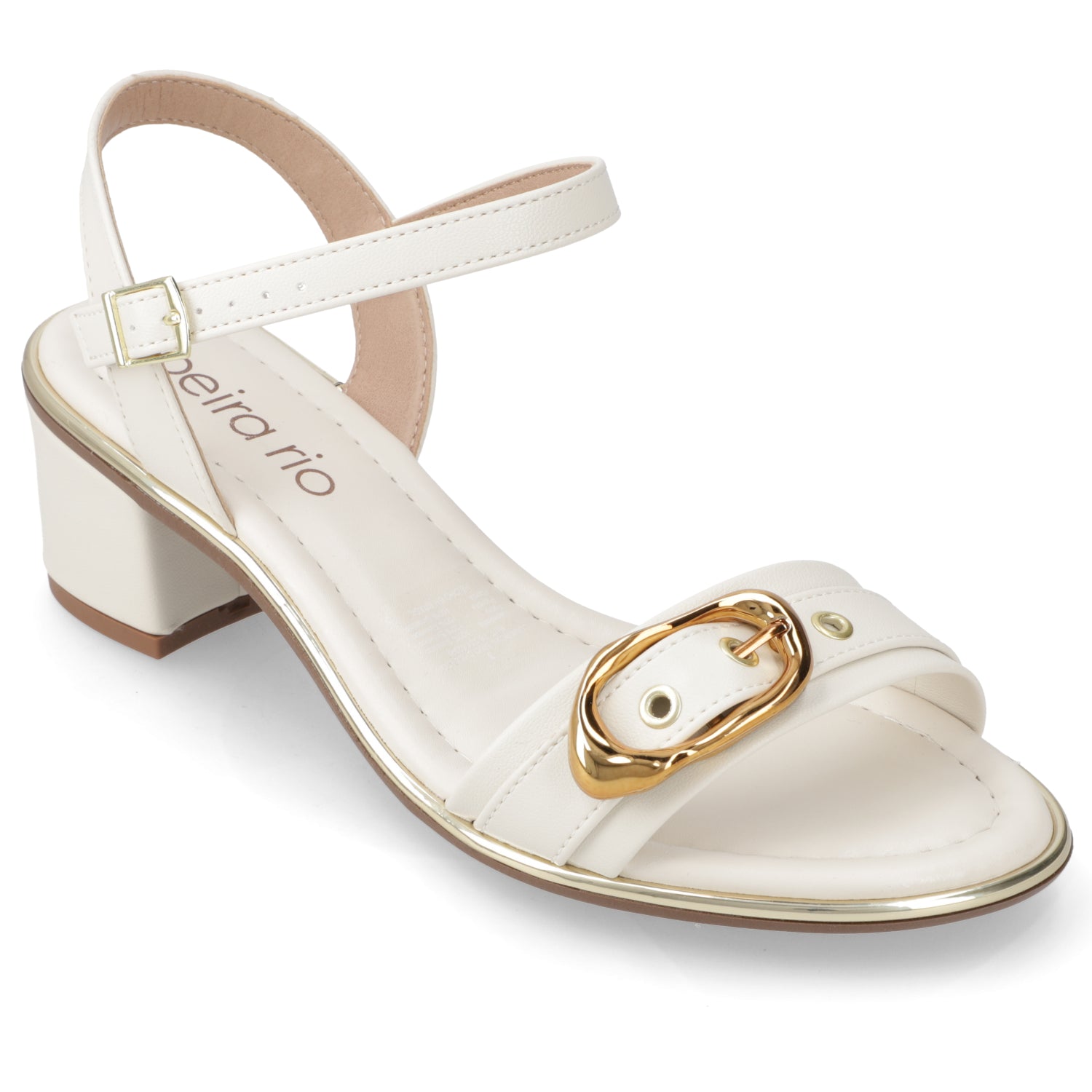 Sandalia Taco Ancho Medio Blanco OFF Beira Rio 35 / Blanco OFF