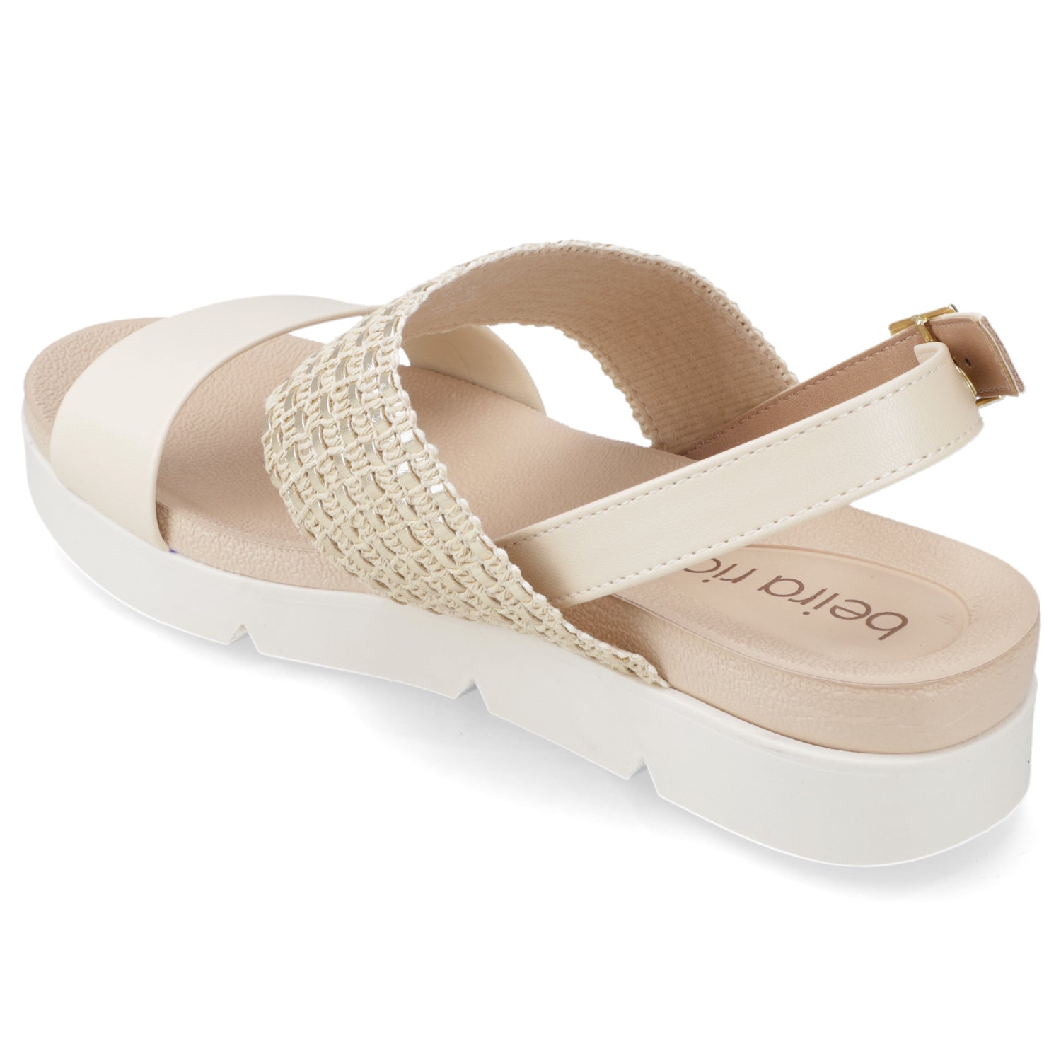 Sandalia Crema Beira Rio Ecocuero 35 / Crema