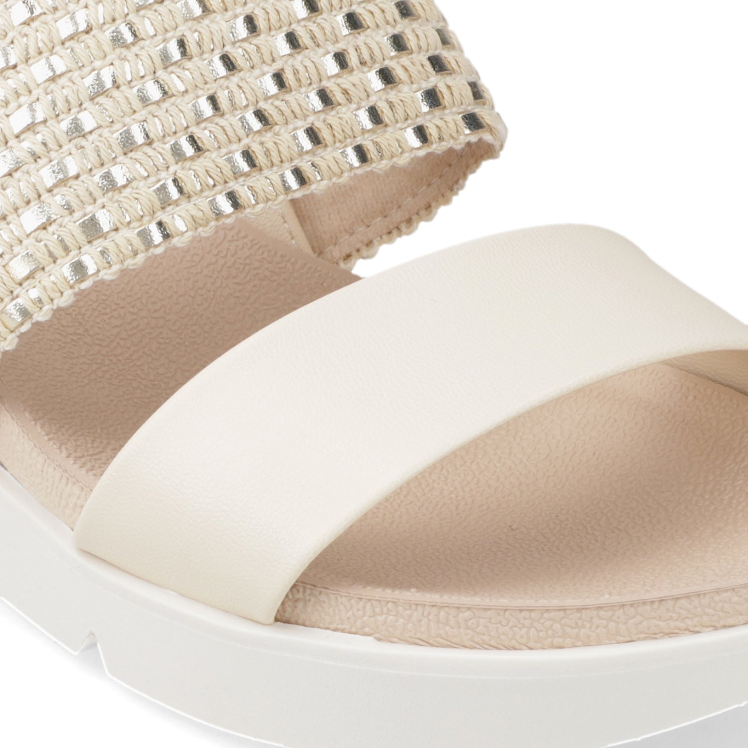 Sandalia Crema Beira Rio Ecocuero 35 / Crema