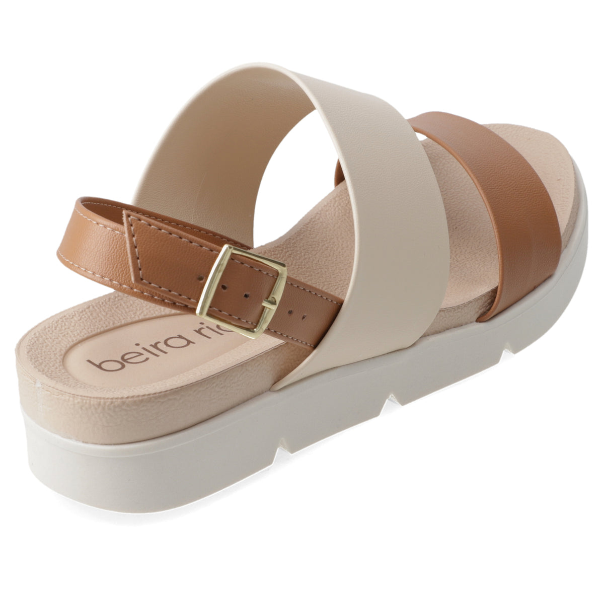 Sandalia Crema Beira Rio Ecocuero 35 / Crema