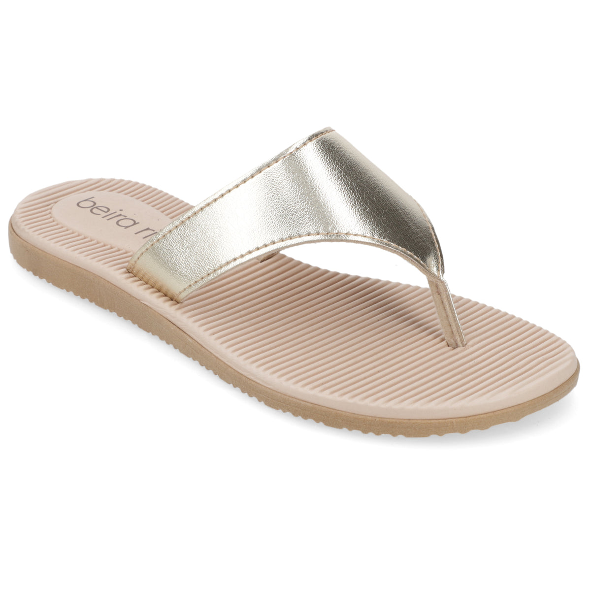 Sandalia Dorado Beira Rio Ecocuero Metalizado 35 / Dorado