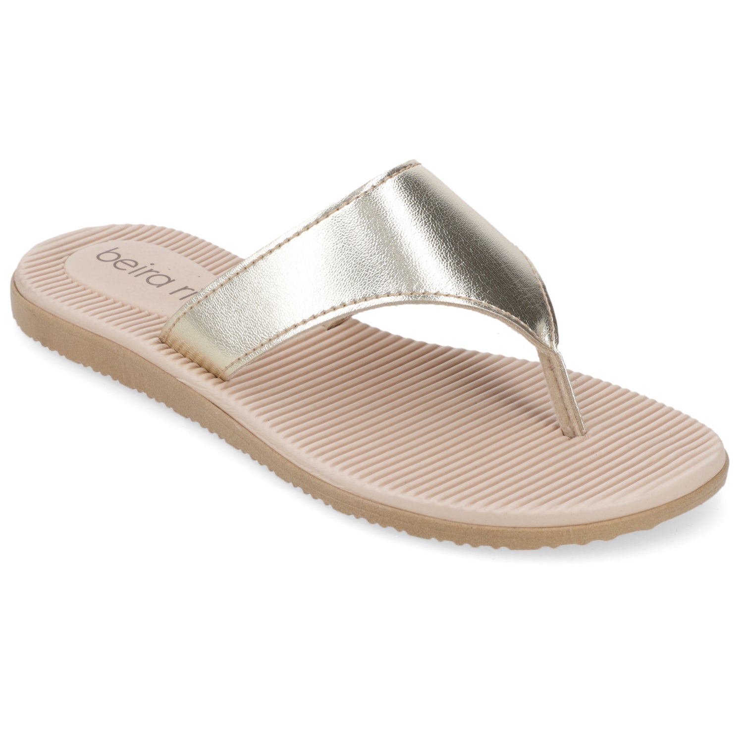 Sandalia Dorado Beira Rio Ecocuero Metalizado 35 / Dorado