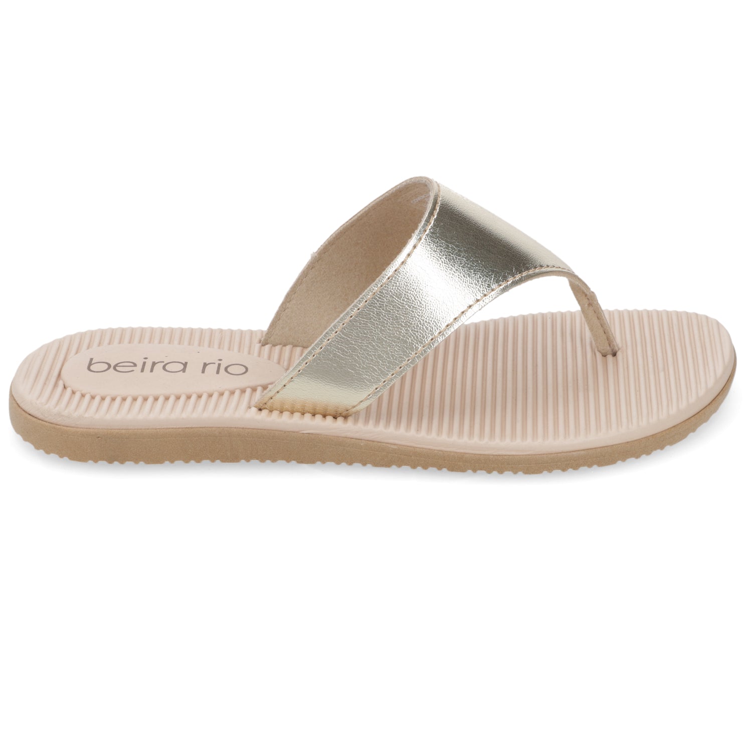 Sandalia Dorado Beira Rio Ecocuero Metalizado 35 / Dorado