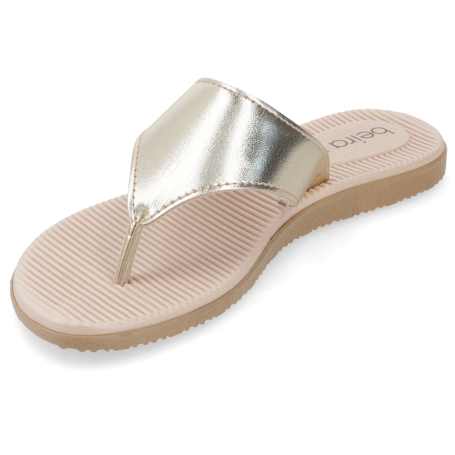 Sandalia Dorado Beira Rio Ecocuero Metalizado 35 / Dorado