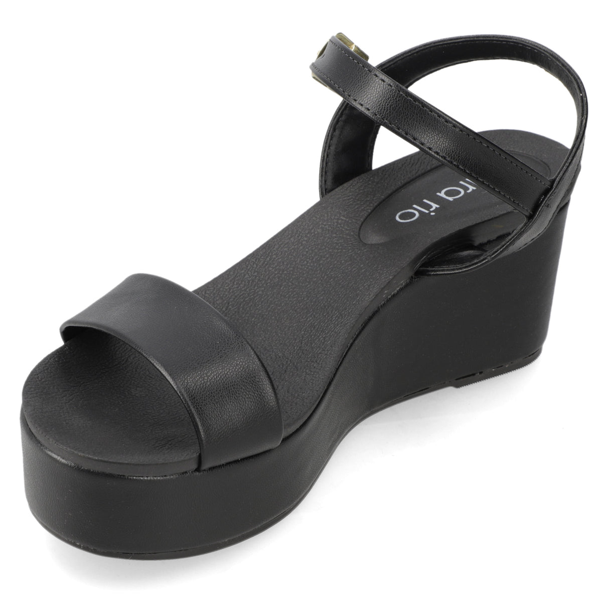 Sandalia Taco Cuña Negro Beira Rio Ecocuero 35 / Negro