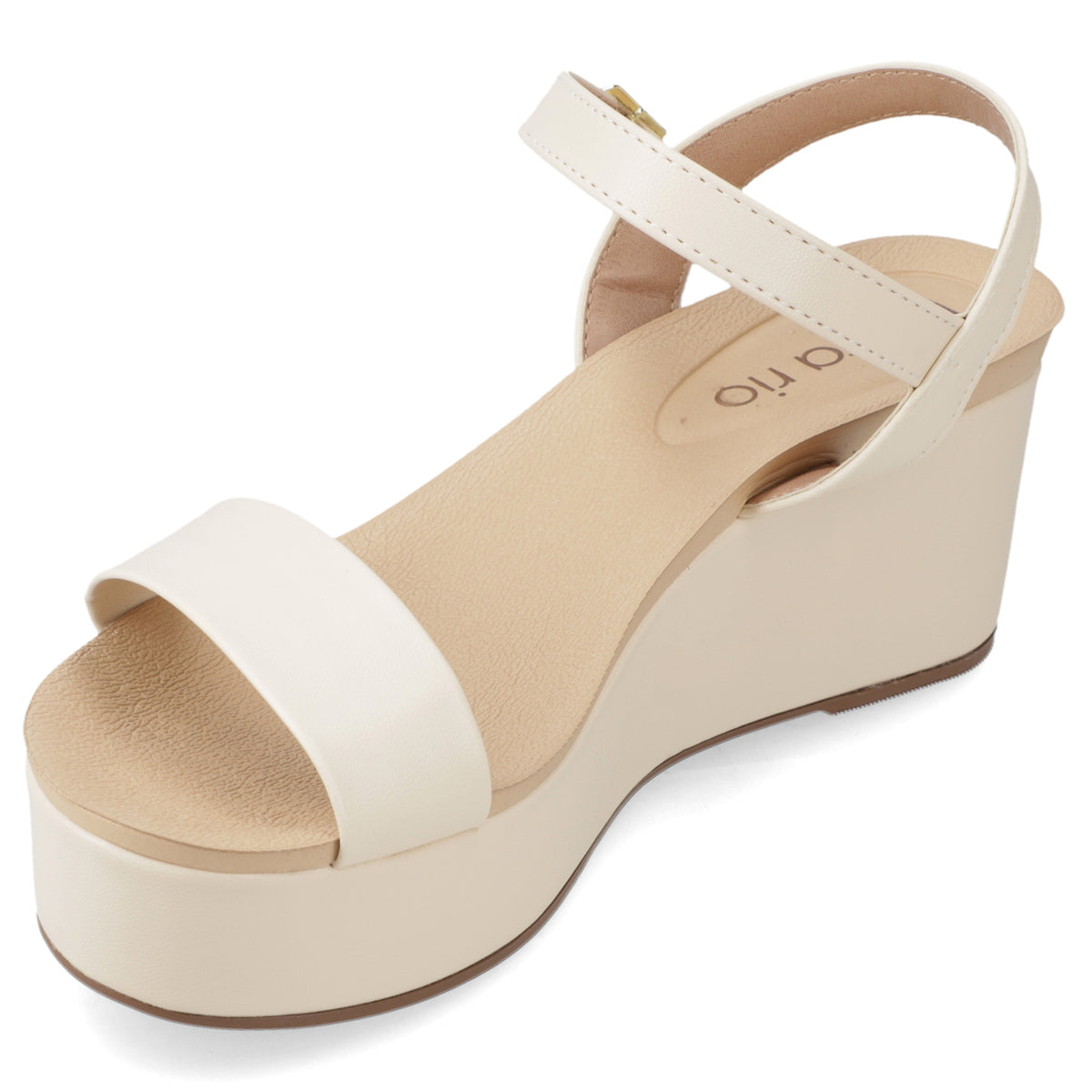 Sandalia Taco Cuña Crema Beira Rio Ecocuero 35 / Crema