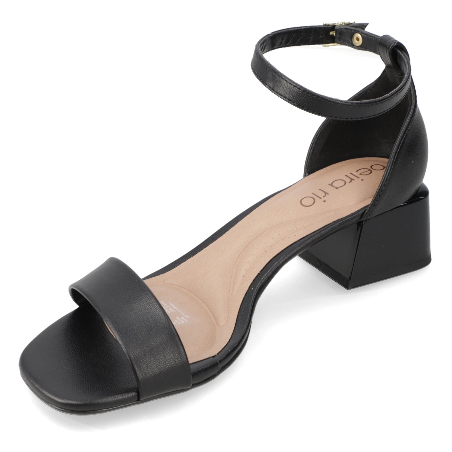 Sandalia Taco Ancho Bajo Negro Beira Rio 35 / Negro