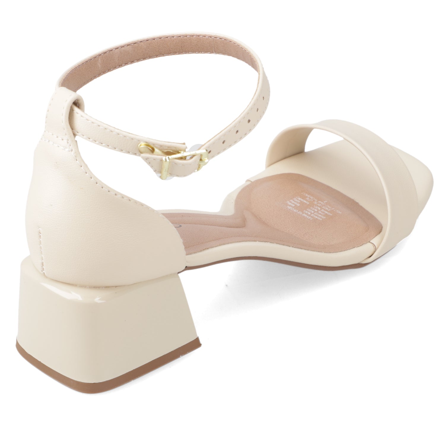 Sandalia Taco Ancho Bajo Crema Beira Rio 35 / Crema