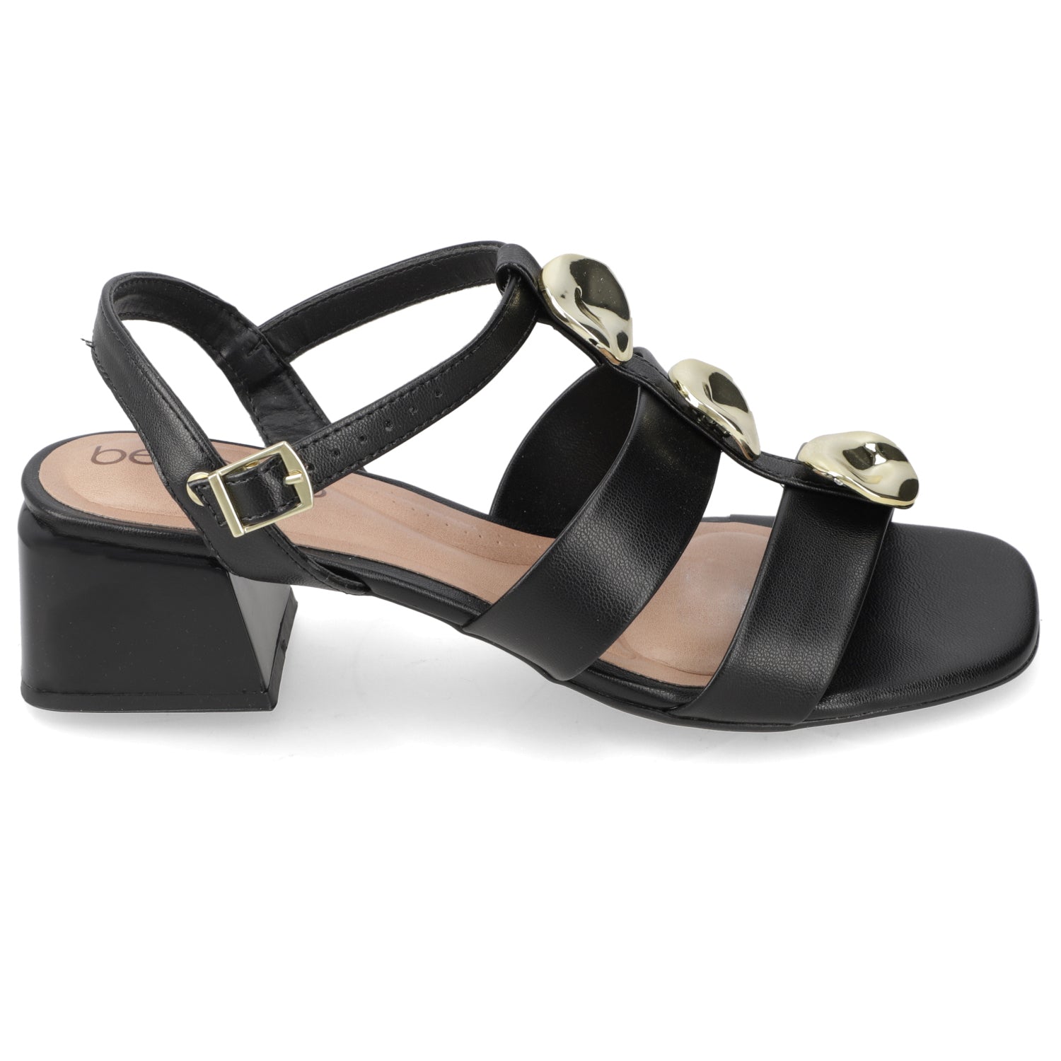 Sandalia Taco Ancho Bajo Negro Beira Rio Ecocuero 35 / Negro