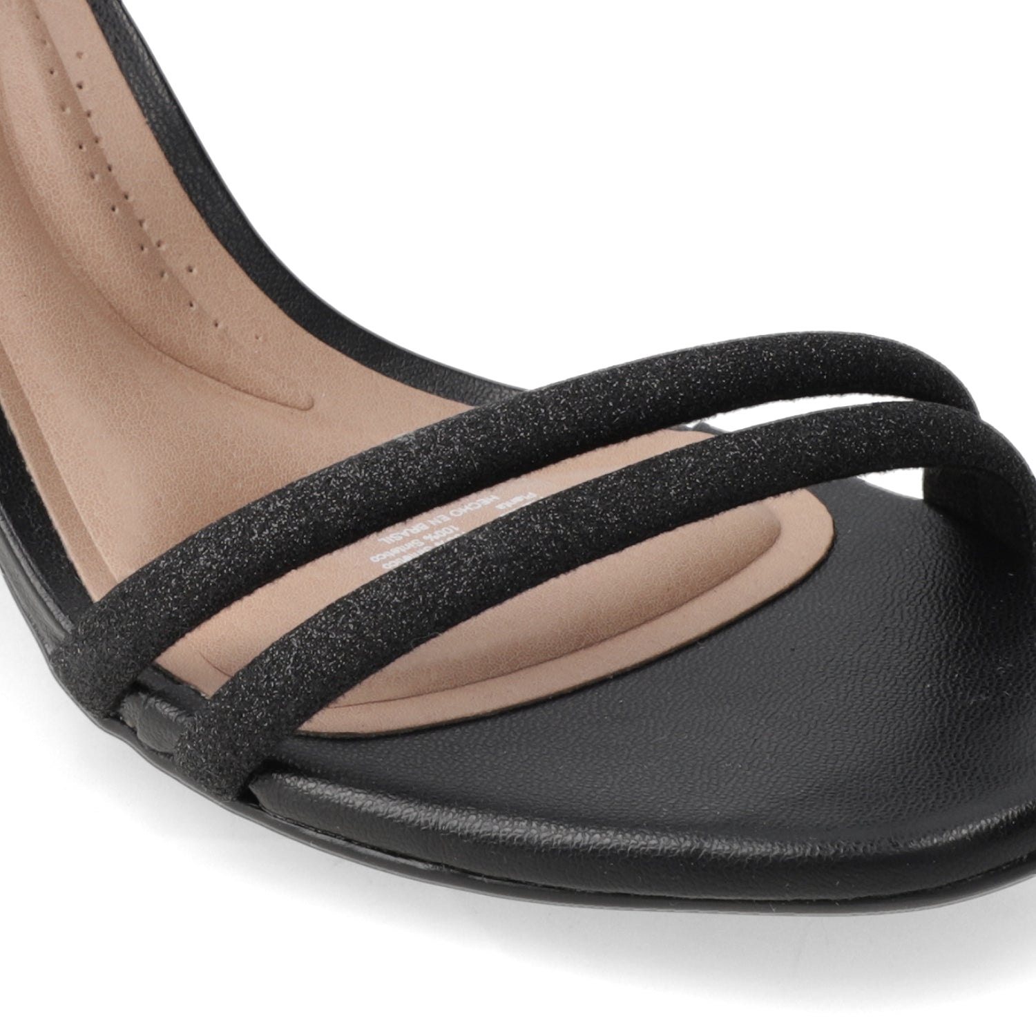 Sandalia Taco Ancho Medio Negro Beira Rio Ecocuero 34 / Negro