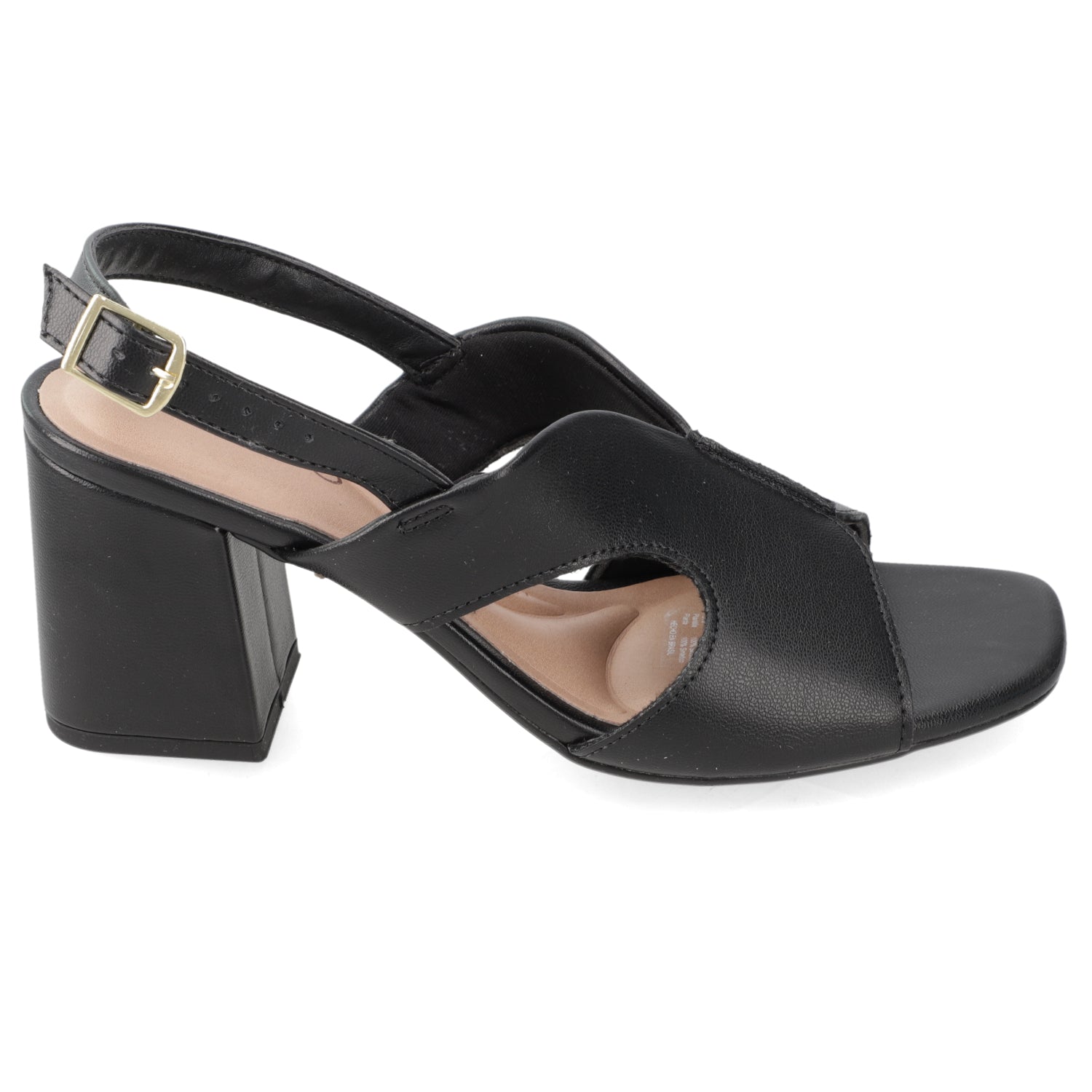 Sandalia Taco Ancho Medio Negro Beira Rio Ecocuero 34 / Negro