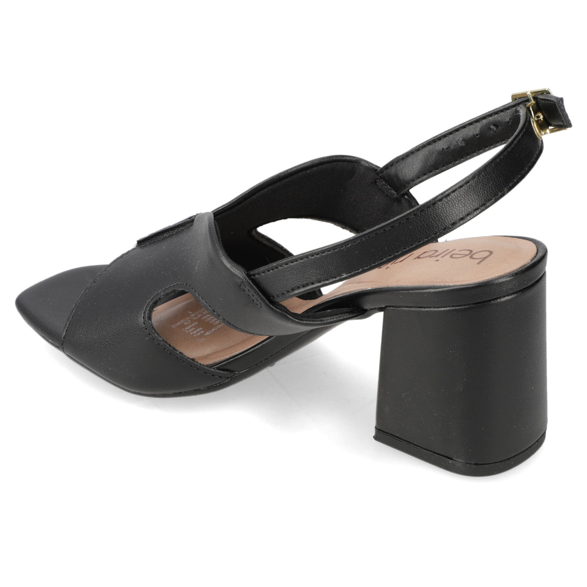 Sandalia Taco Ancho Medio Negro Beira Rio Ecocuero 34 / Negro