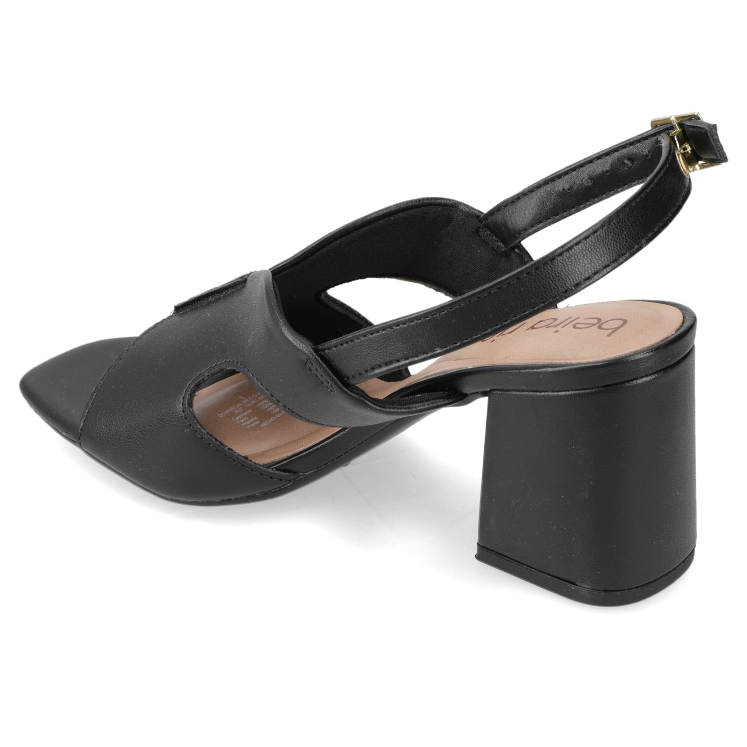 Sandalia Taco Ancho Medio Negro Beira Rio Ecocuero 34 / Negro