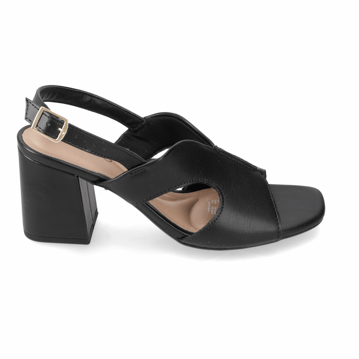 Sandalia Taco Ancho Medio Negro Beira Rio Ecocuero 34 / Negro