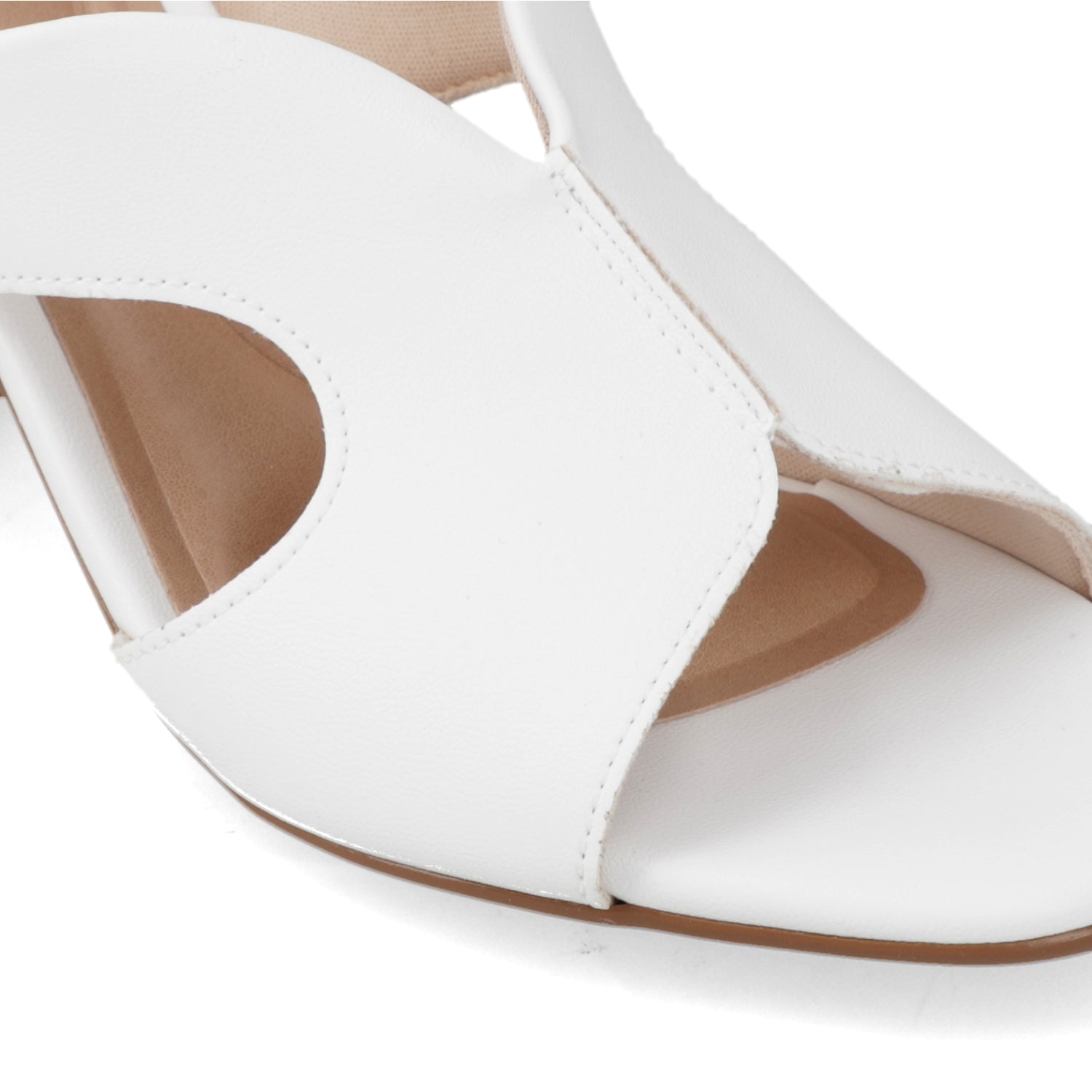 Sandalia Taco Ancho Medio Blanco Beira Rio Ecocuero 34 / Blanco