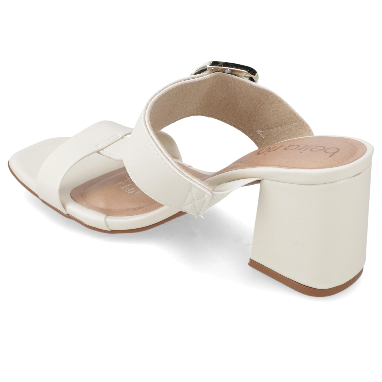 Sandalia Taco Ancho Medio Blanco OFF Beira Rio Ecocuero 34 / Blanco OFF