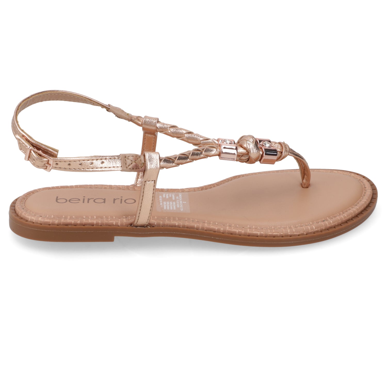 Sandalia Rose Gold Beira Rio 35 / Rose Gold