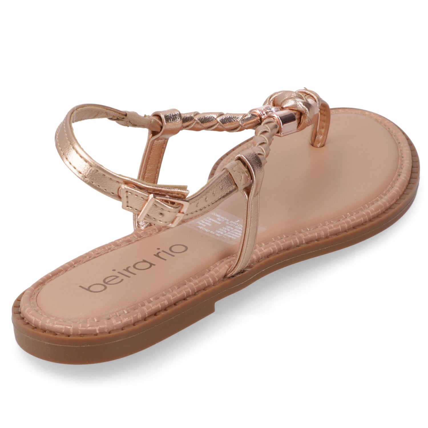 Sandalia Rose Gold Beira Rio 35 / Rose Gold