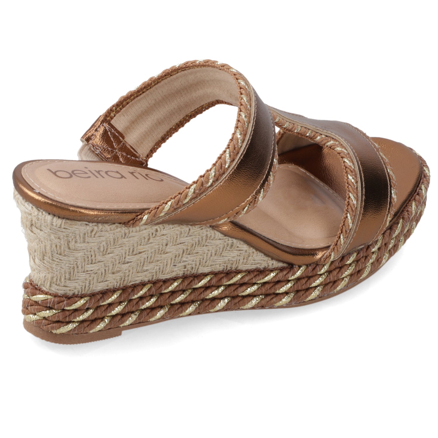 Sandalia Taco Cuña Medio Bronce Beira Rio