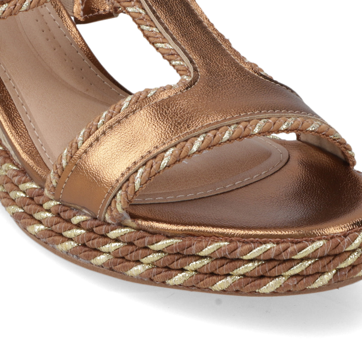 Sandalia Taco Cuña Medio Bronce Beira Rio