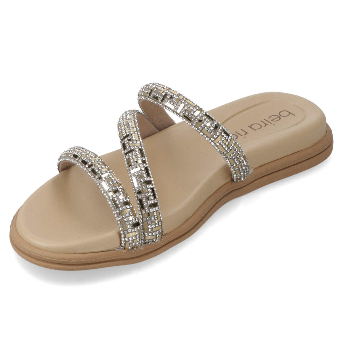 Sandalia Plana Nude Beira Rio Ecocuero 35 / Nude