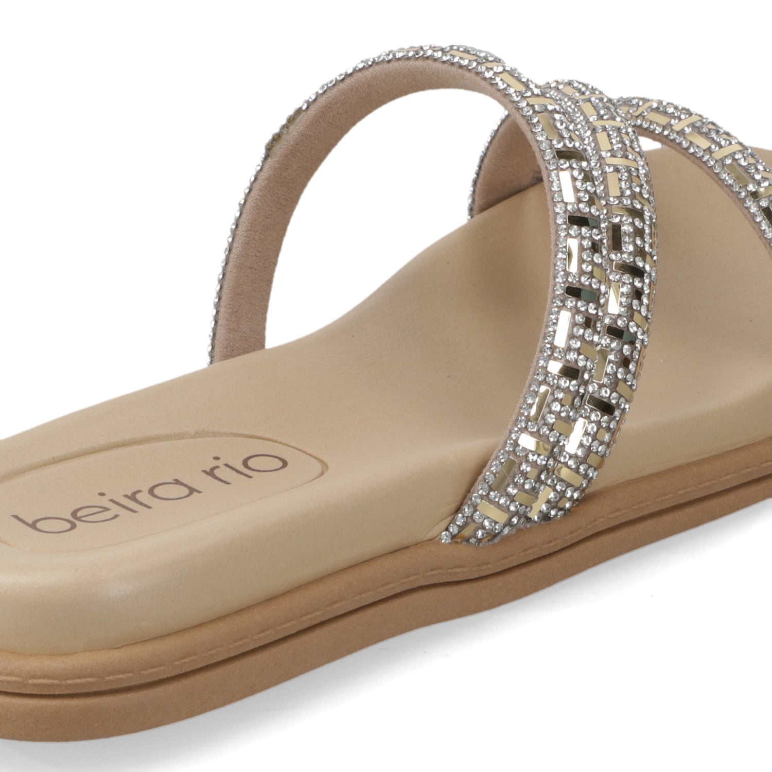 Sandalia Plana Nude Beira Rio Ecocuero 35 / Nude