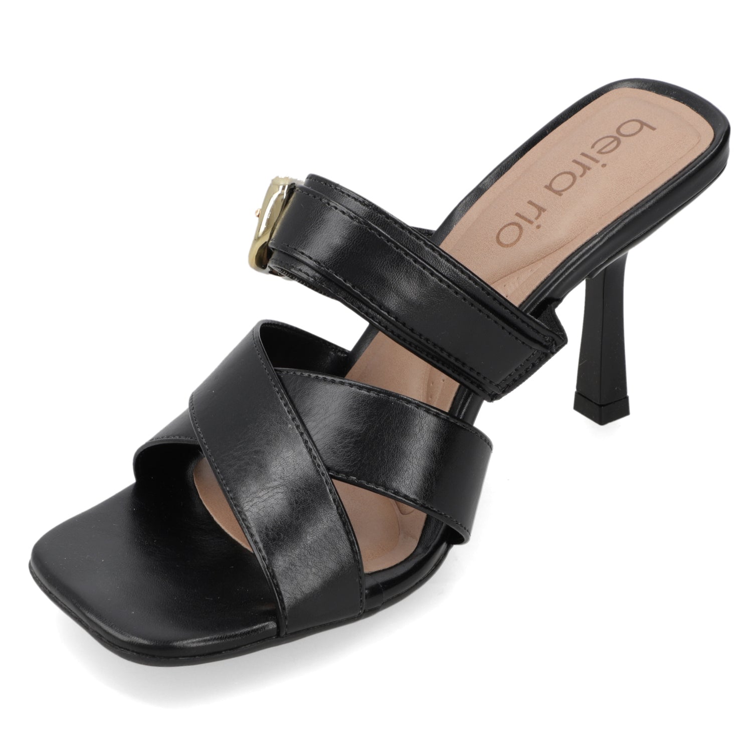 Sandalia Taco Aguja Alto Negro Beira Rio 34 / Negro