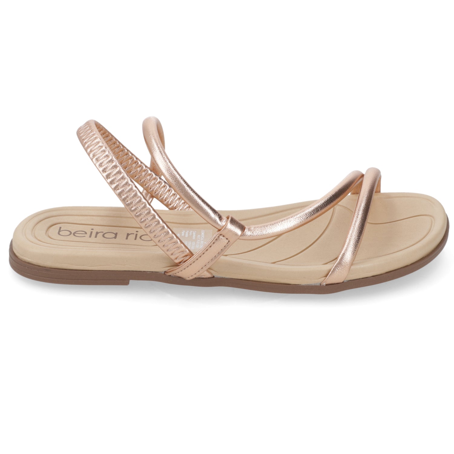 Sandalia Rose Gold Beira Rio Ecocuero Metalizado 35 / Rose Gold