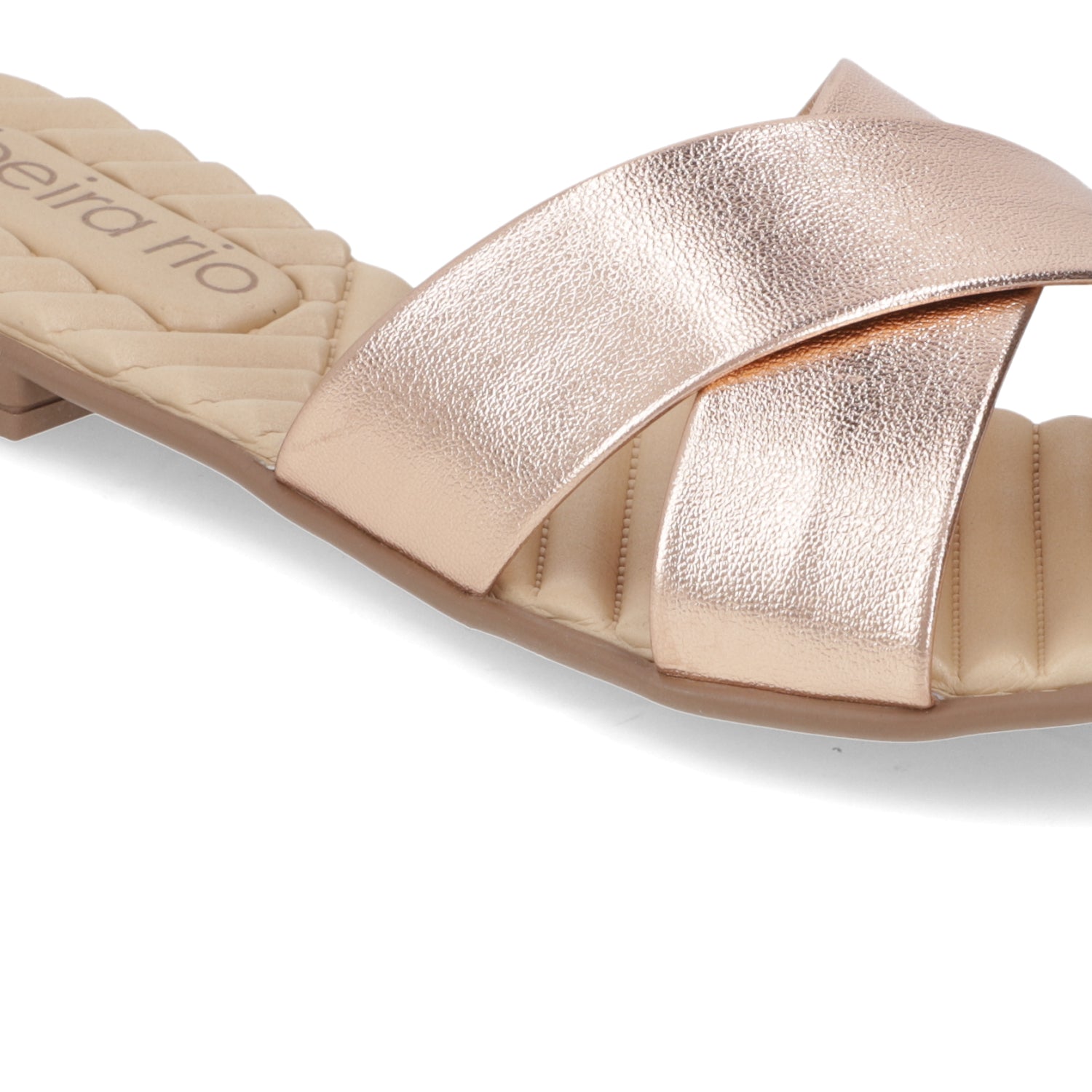Sandalia Rose Gold Beira Rio Ecocuero Metalizado 35 / Rose Gold